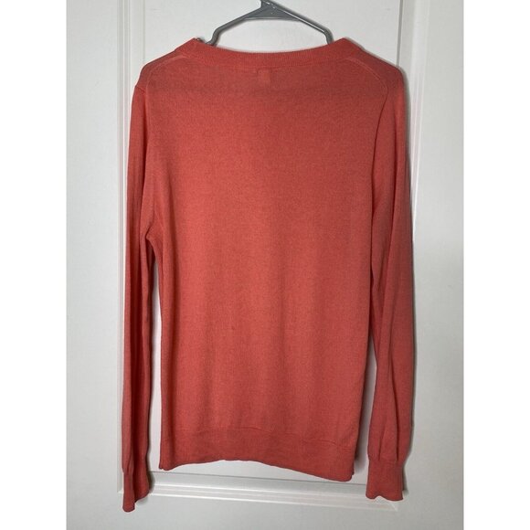 J.Crew Sawyer Merino Wool Sweater XL Coral Pink Crewneck Pullover Minimalist - Picture 4 of 4